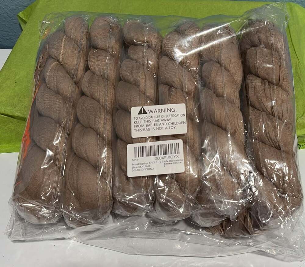 Snowkingdom 6PCS Table Decorations Cheesecloth Table Runner Brown